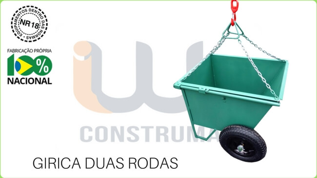 Girica de Obra para pedreiro - Fábrica de Equipamentos para Construção